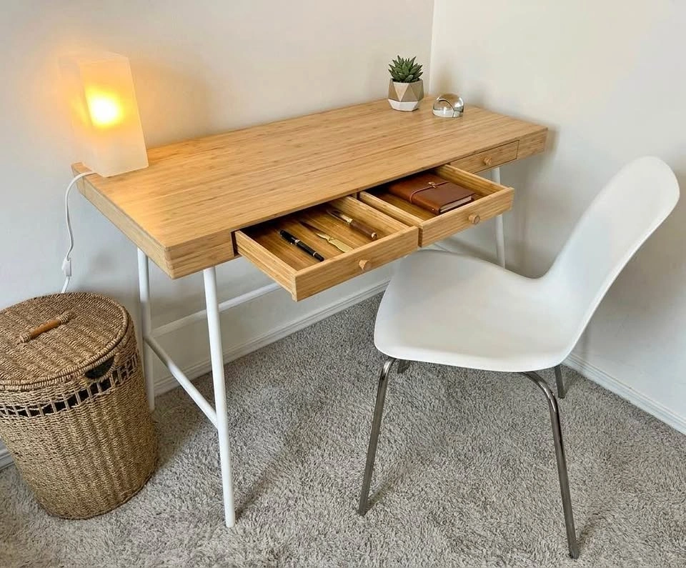 IKEA LILLÅSEN Bamboo Desk – Excellent Condition