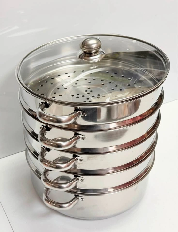 Premium 5-Layer Stainless Steel Steamer Pot Set - photo 3