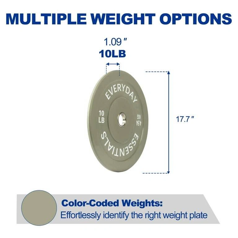 BalanceFrom Olympic Bumper Plate Weight Plate, 10 lbs Pair Color - photo 3