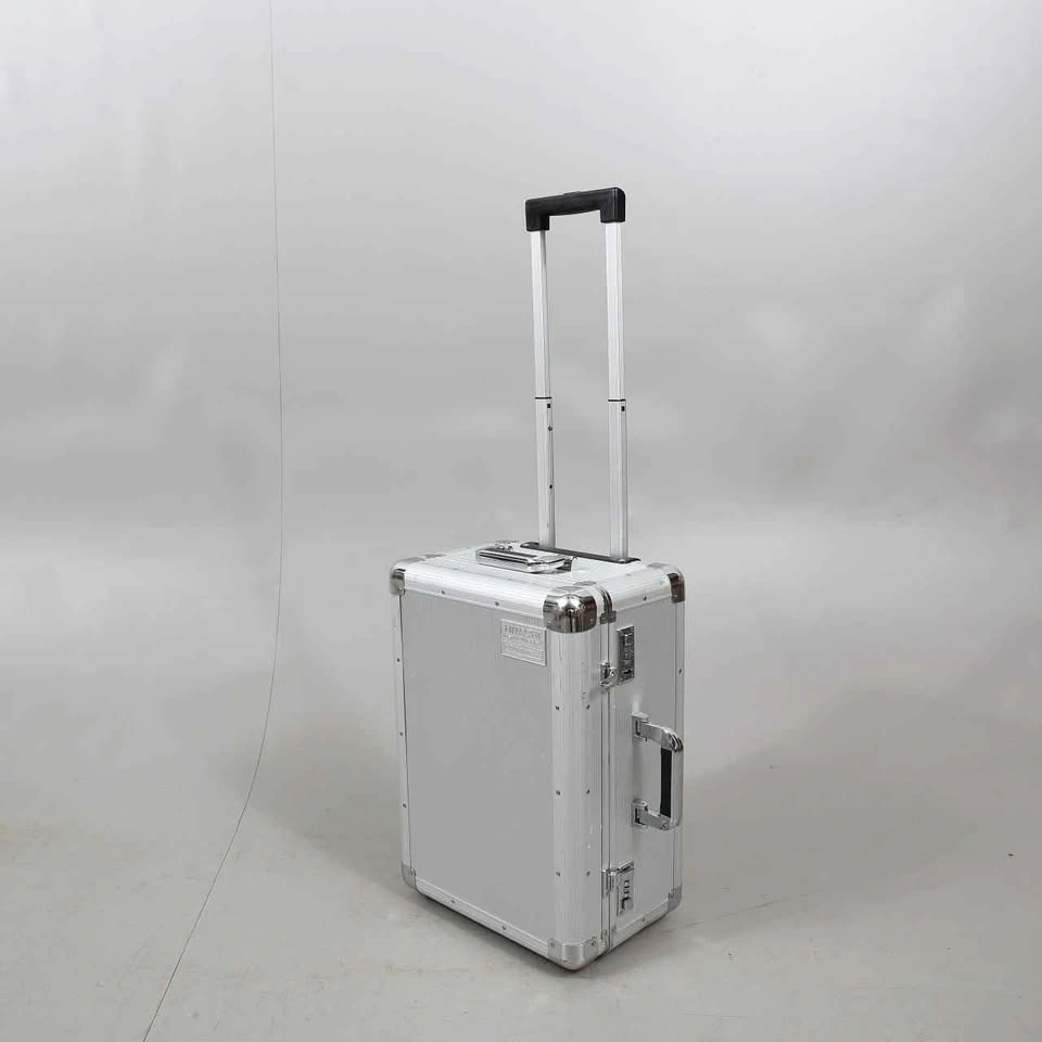 Silver Rolling Aluminum Case with Telescopic Handle - photo 5