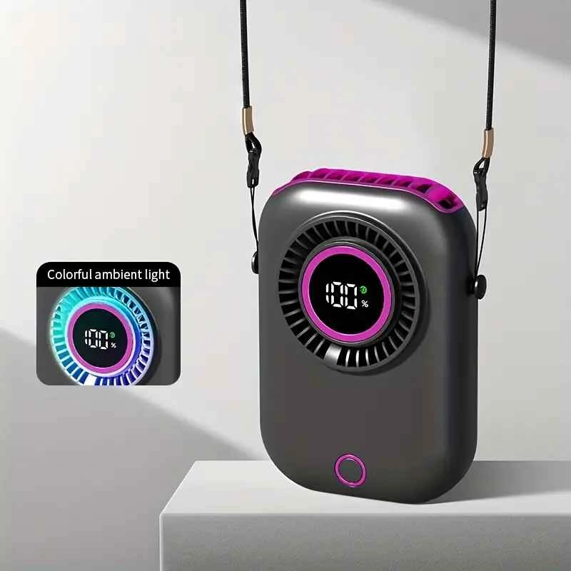 Portable Neck Fan Digital Display - photo 3