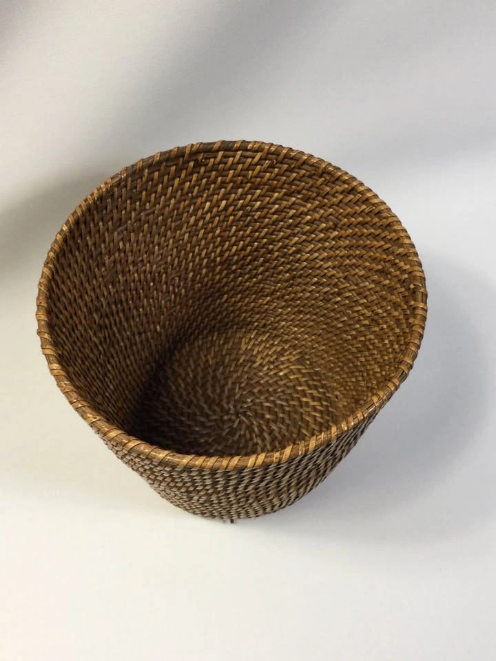 Round Rattan Paper Waste Basket - photo 5