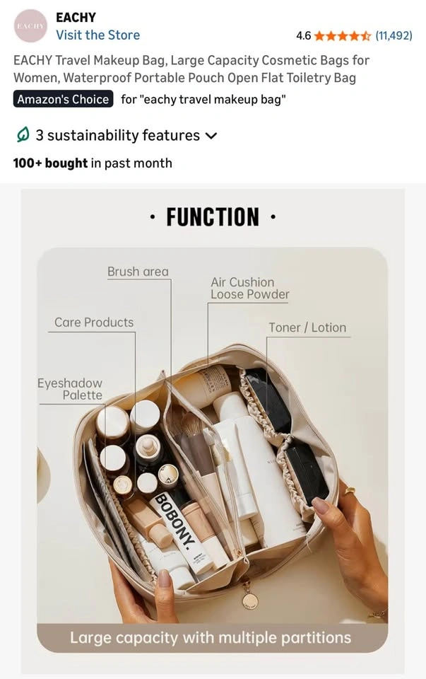 Eachy Travel Makeup Bag - photo 2