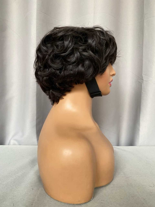 10" Pixie cut, natural colour human hair