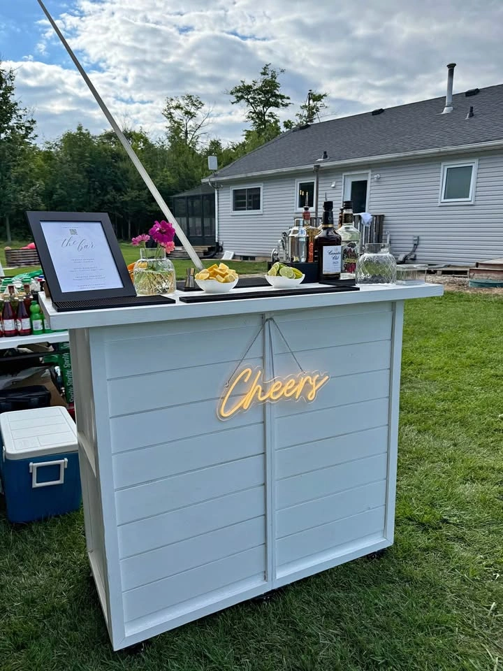 Custom White Plywood Bar Table