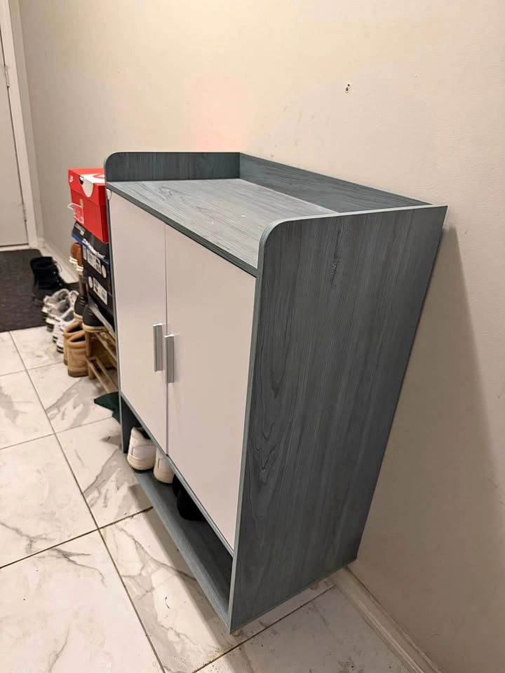 Wooden Shoe Stand with Storage