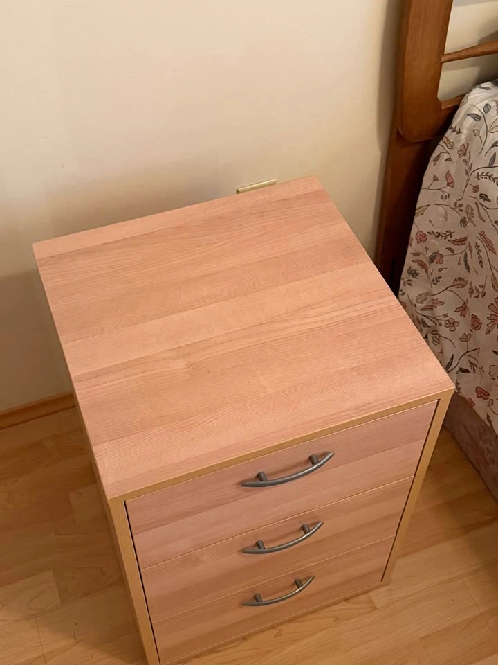 Wooden 3 Drawer Nightstand - photo 2