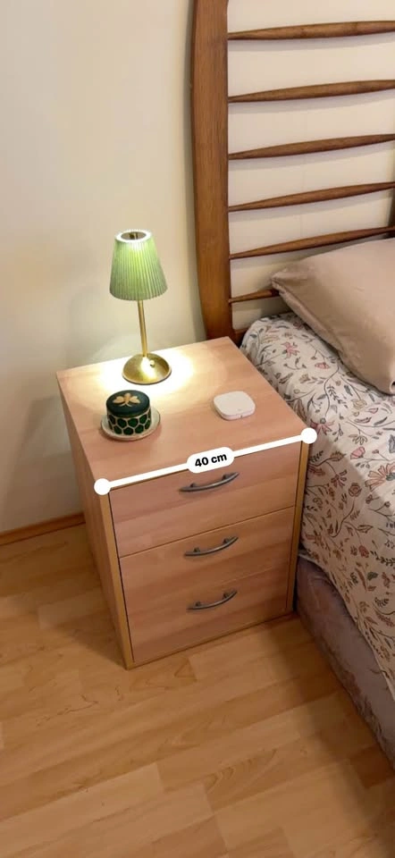 Wooden 3 Drawer Nightstand - photo 5