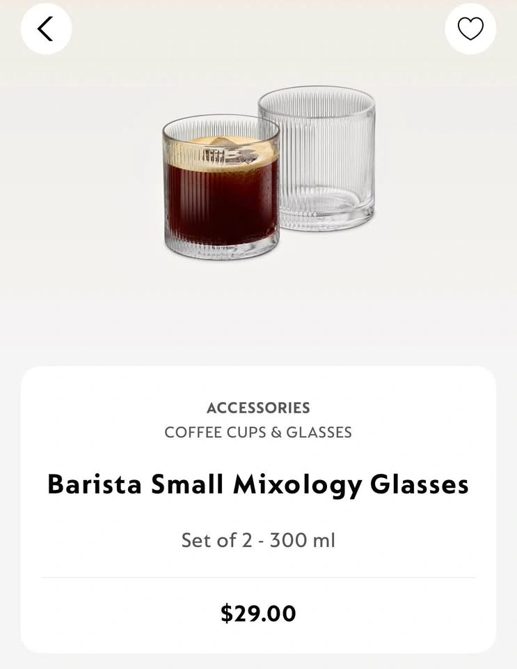 Nespresso Barista Small Mixology Glasses - Set of 2