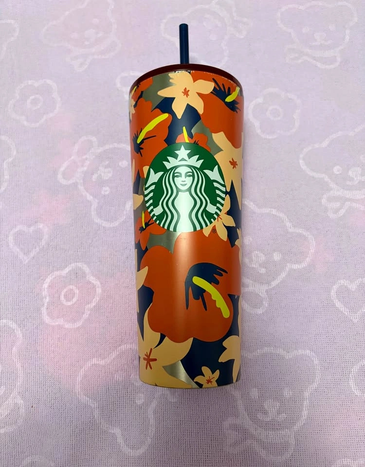 Starbucks 24oz Floral Cold Cup Tumbler