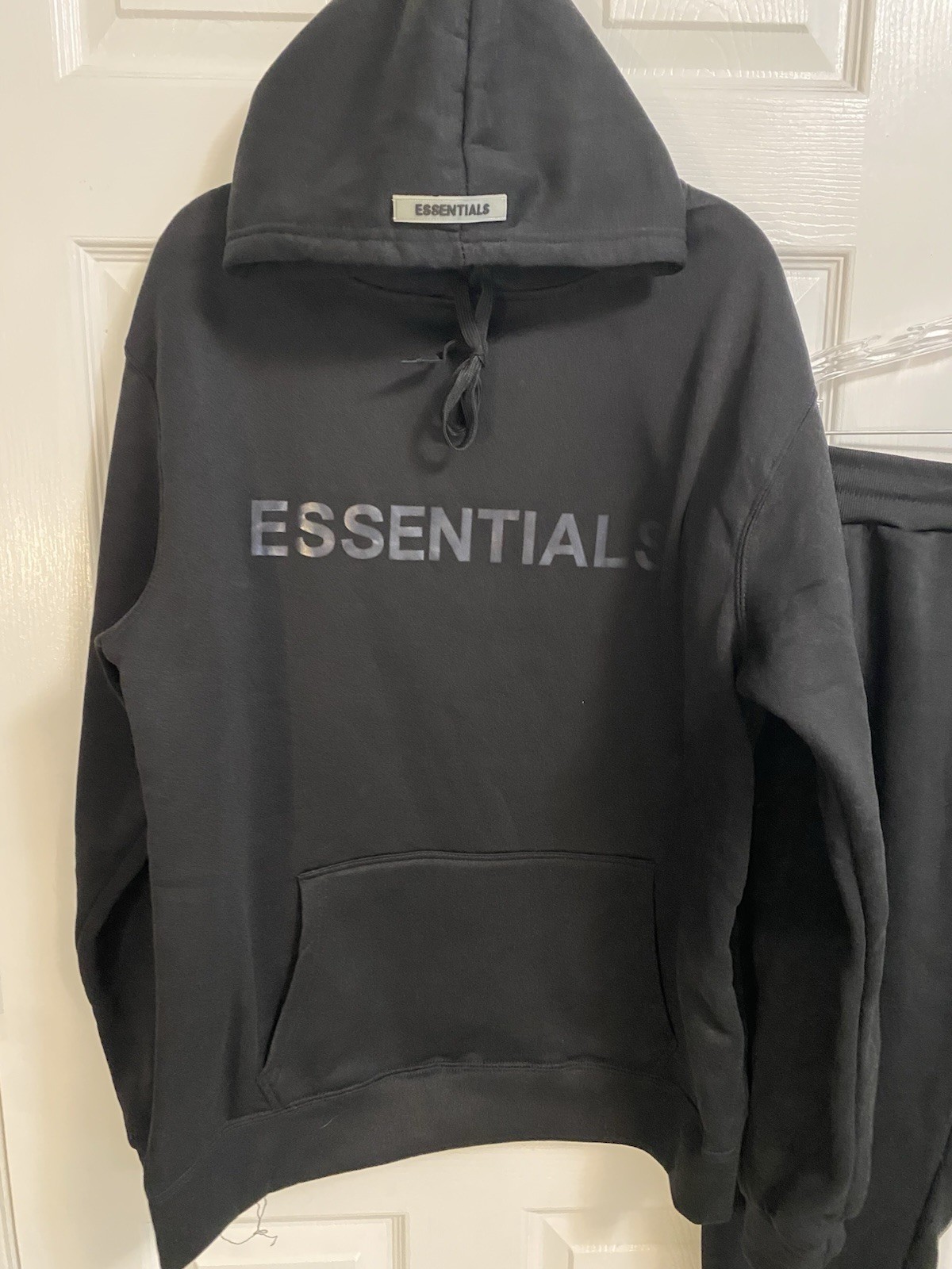 Essentials Men's Black 2XL Fleece Tracksuit Hoodie & Pants