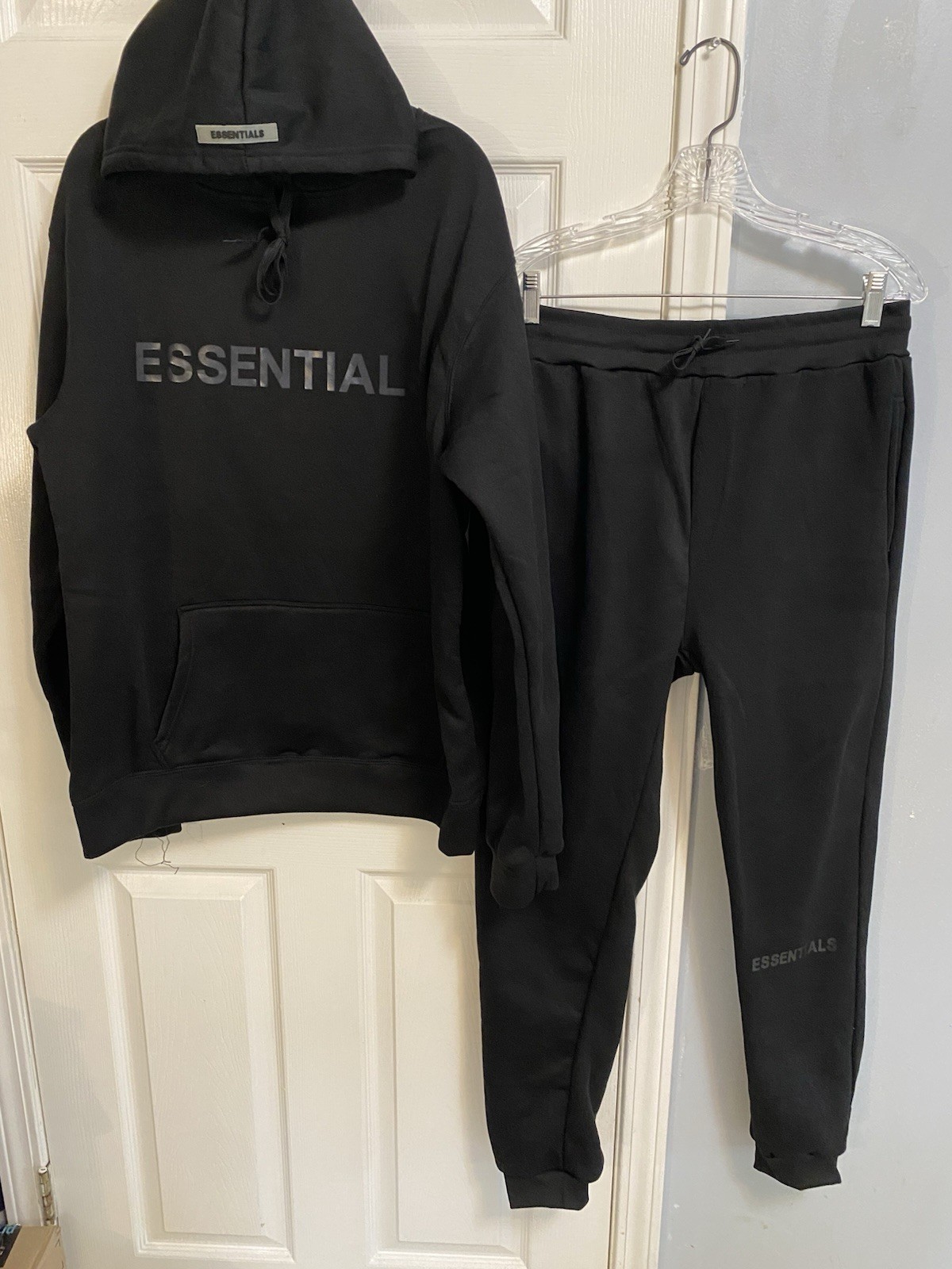 Essentials Men's Black 2XL Fleece Tracksuit Hoodie & Pants - photo 2