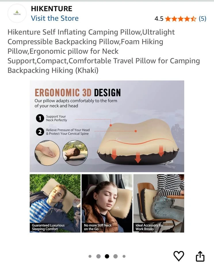 Hikenture Self Inflating Camping Pillow - photo 4