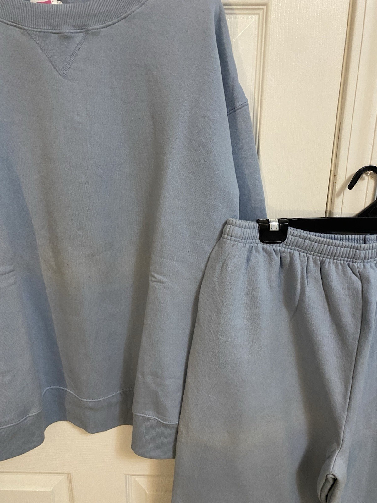 Hanes Her Way Light Blue Fleece Sweatsuit Women's X-Large - photo 2