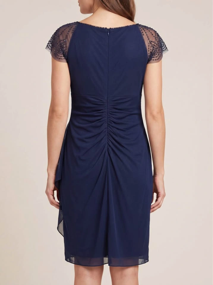 Di-Jaz Navy Beaded Cocktail Dress Size 10-12 - photo 2