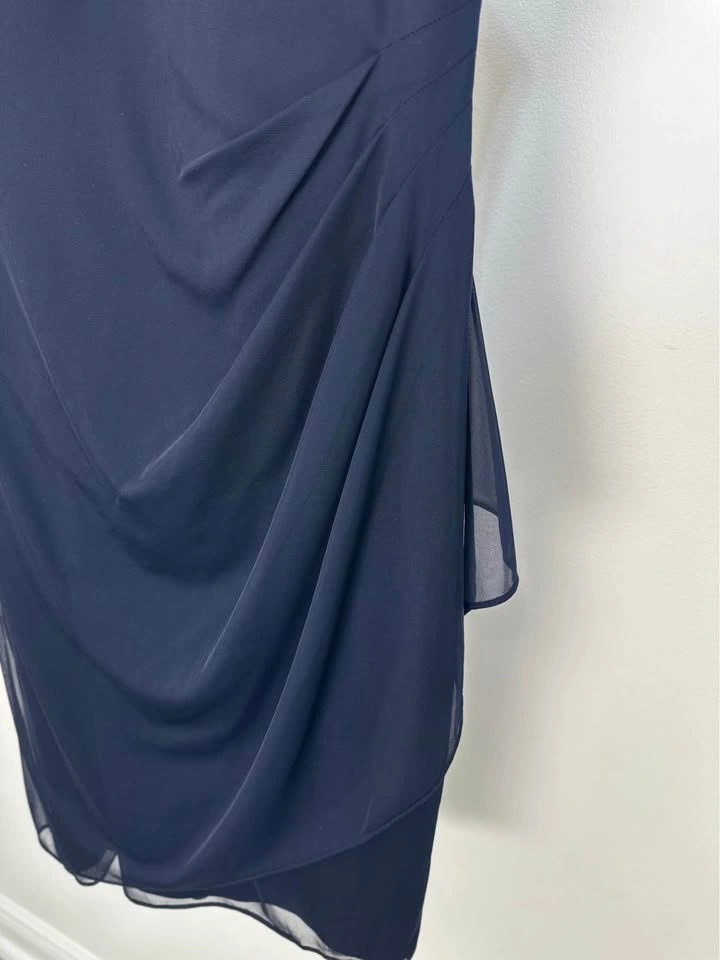 Di-Jaz Navy Beaded Cocktail Dress Size 10-12 - photo 5