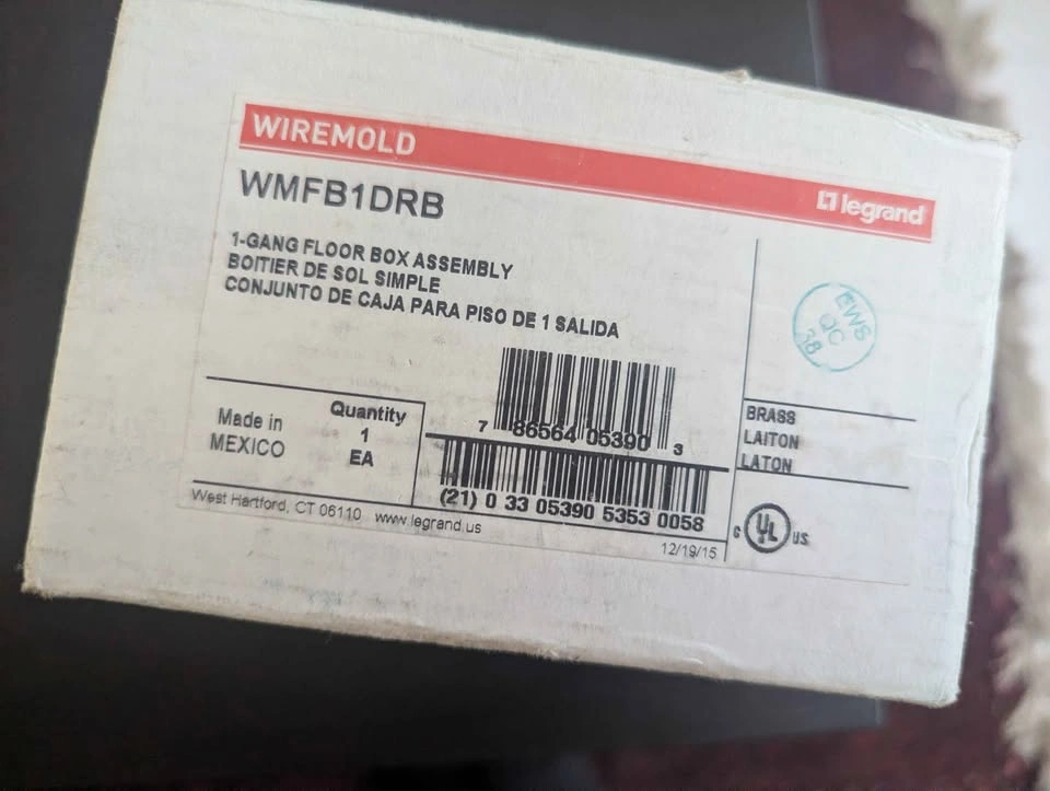 1-Gang Floor box - WMFB1DRB - LeGrand Wiremold - photo 2