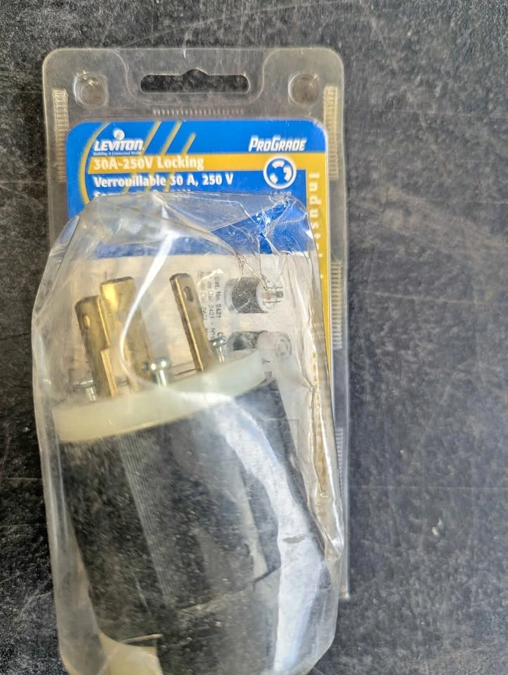 Leviton 30A-250V Male 3 Prong Twist Lock Plug