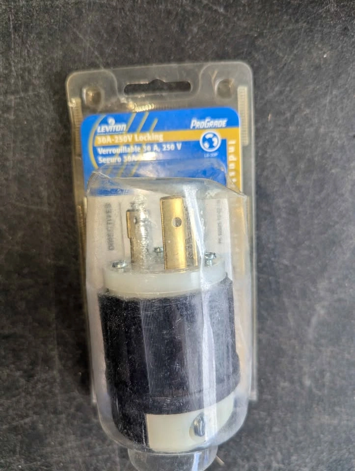 Leviton 30A-250V Male 3 Prong Twist Lock Plug - photo 3