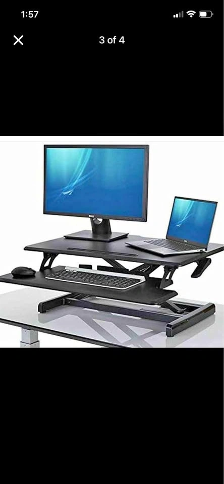Standing Desk Converter & Dual Monitor Stand
