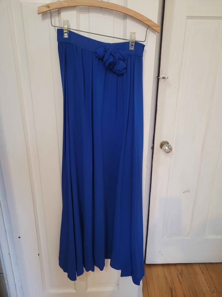 Royal blue silk dress size xs - photo 2