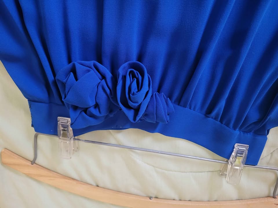 Royal blue silk dress size xs - photo 4