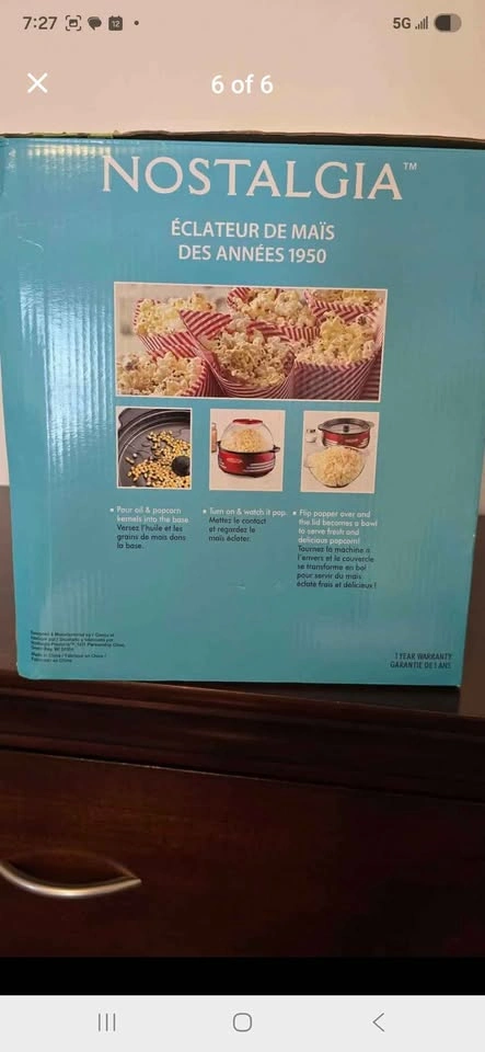 New Nostalgia Red Retro Series Popcorn Maker - photo 5