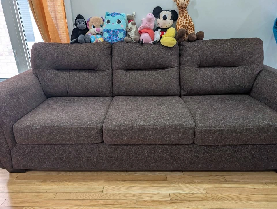 Brown 3-seater couch - photo 2