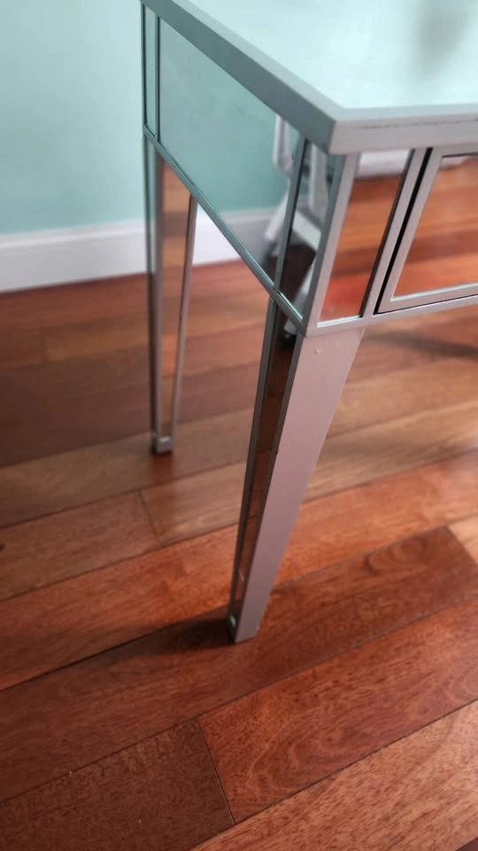 Mirrored console vanity table with 2 drawers - photo 2