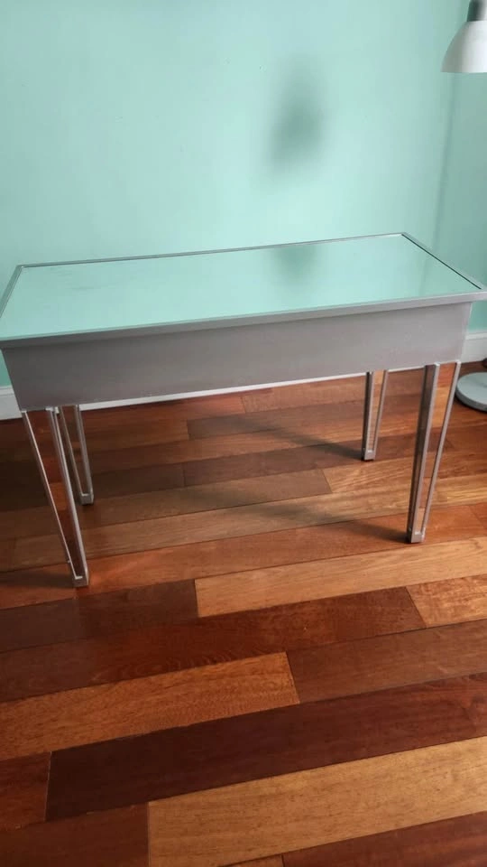 Mirrored console vanity table with 2 drawers - photo 5
