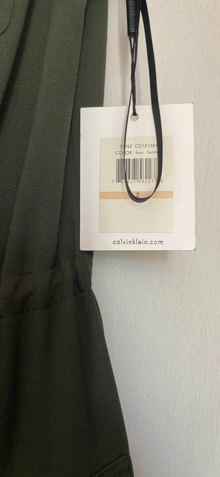NEW Calvin Klein Olive Green Dress, stretchy size 2 - photo 2