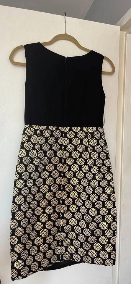 Taylor Black & Gold Dress w Floral Detail, Size 6P - photo 3