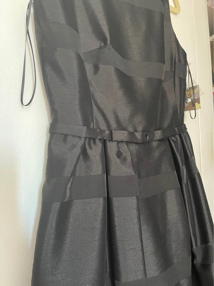 New Taylor Black Striped Dress Size 6 - photo 5