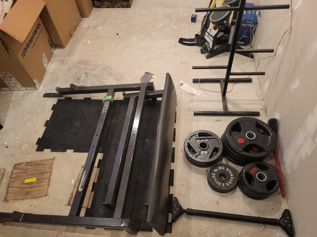 Weight Lifting Equipment - Bench Press, Pull Up Bar, Weights