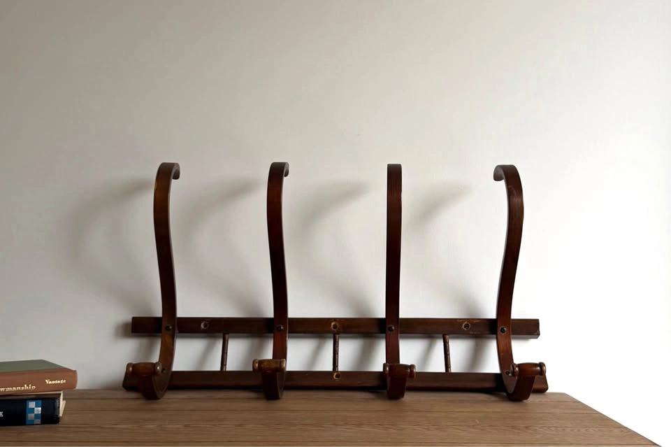 Vintage Bentwood Wall Coat Rack/Hat Rack
