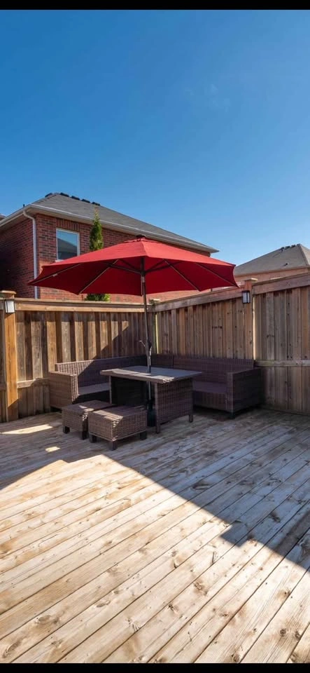 Outdoor Wicker Patio Set w Red Umbrella - photo 2
