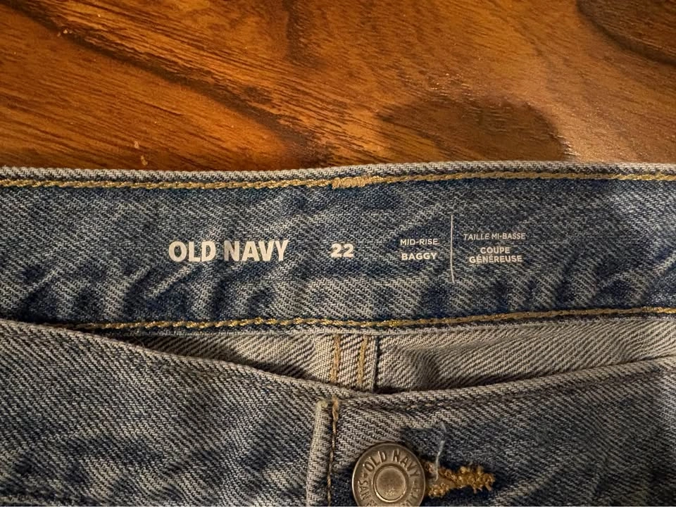 Old Navy Size 22 Mid-Rise Baggy Jean Shorts - photo 2