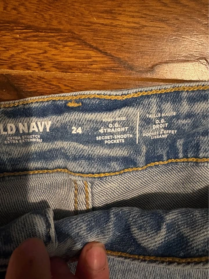 Size 24 Old Navy High Rise OG Straight Ankle Jeans - photo 2