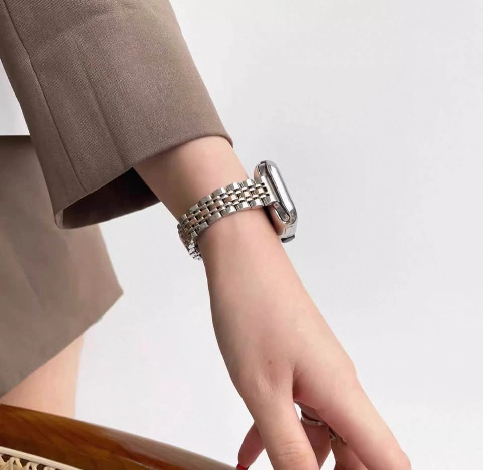 NEW Stainless Steel Apple Watch Strap – Two Tone - photo 5