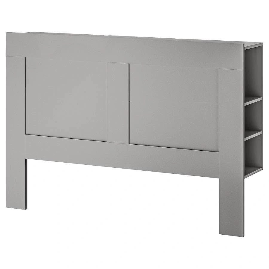 Ikea BRIMNES Bed frame with Drawers and Headboard Dark Gray Quee - photo 2