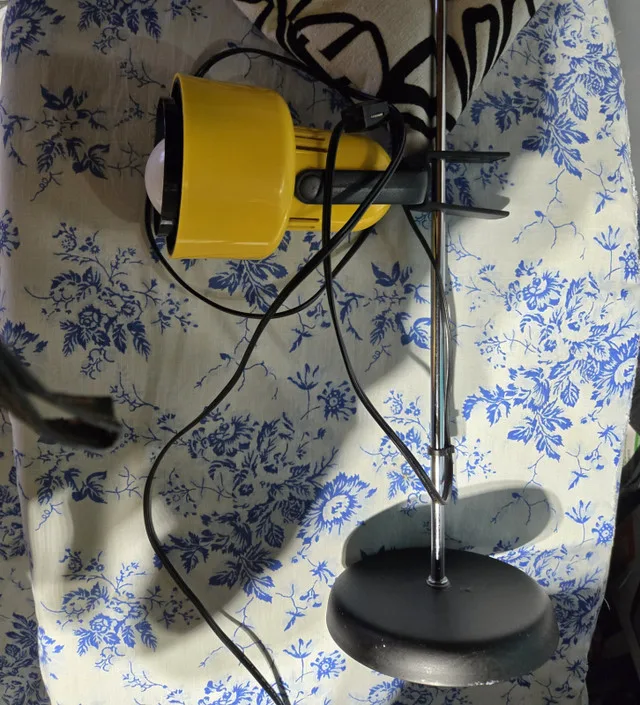 Industrial-Style Yellow Desk Lamp with Clamp Base image indicator(2)