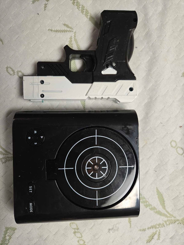 Shooting Target Alarm Clock with Laser Gun