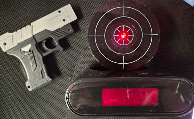 Shooting Target Alarm Clock with Laser Gun - photo 3