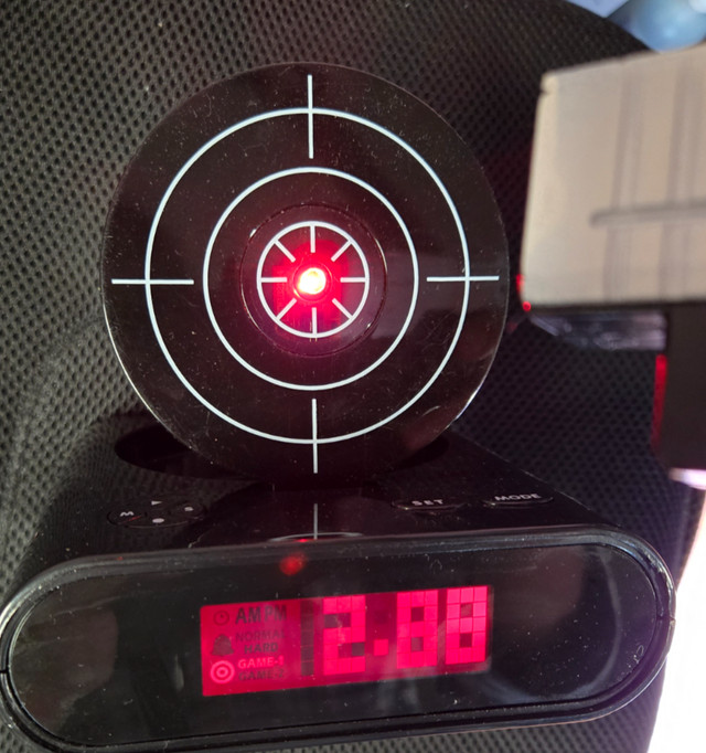 Shooting Target Alarm Clock with Laser Gun - photo 4