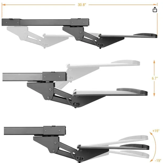 PrimeCables Under Desk Keyboard Tray 26.4" image indicator(3)