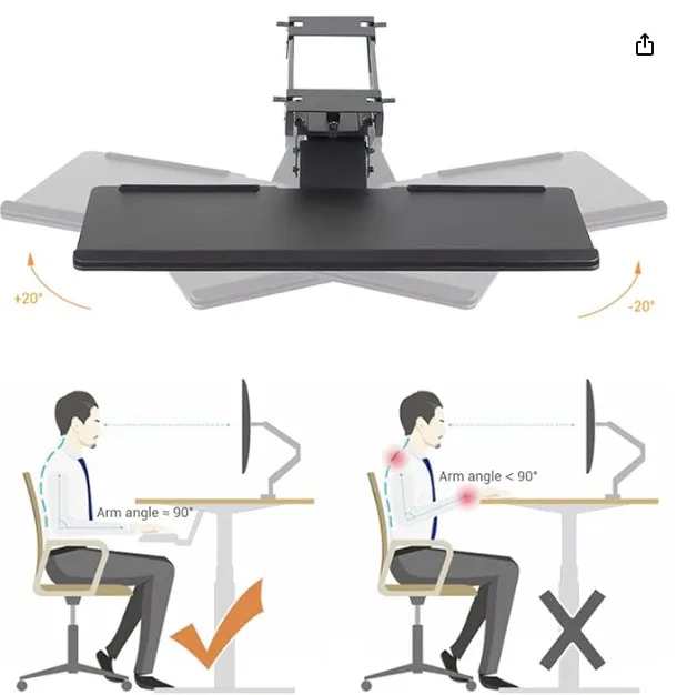 PrimeCables Under Desk Keyboard Tray 26.4" image indicator(4)