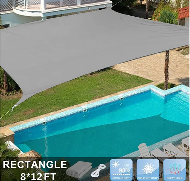 Rectangle Sun Shade Sail 110x100in – UV Blocking Canopy thumbnail