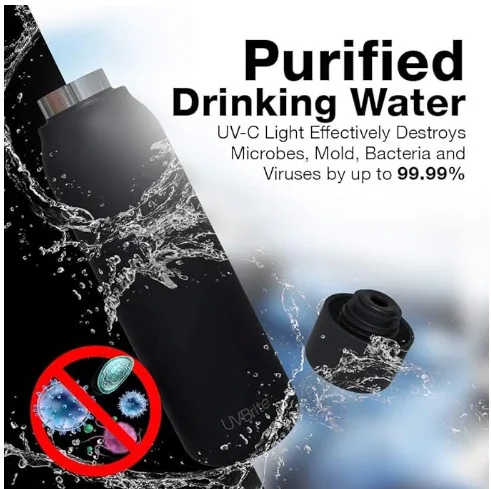 UVBRITE UV Self-Cleaning Water Bottle (550ml) image indicator(5)