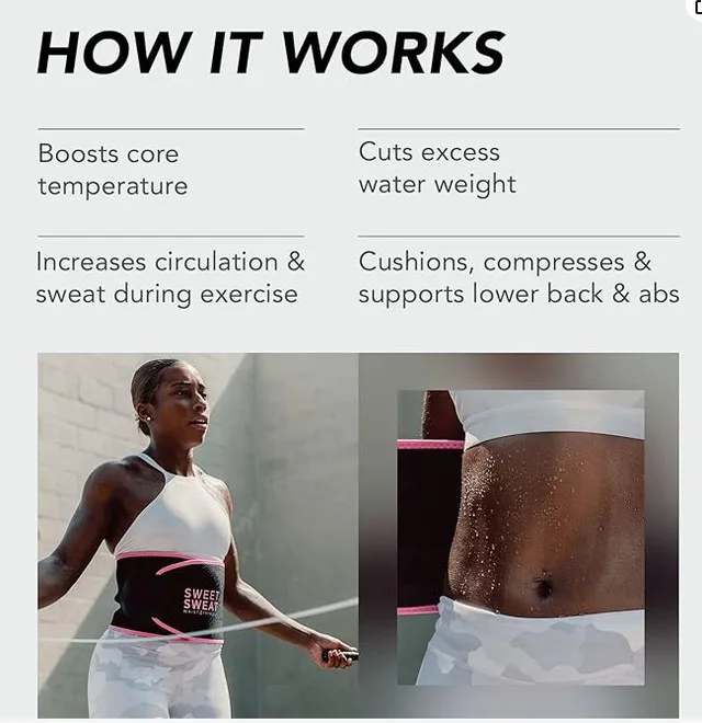 Sweet Sweat Waist Trimmer (Pink, Size Large 38–44") image indicator(4)