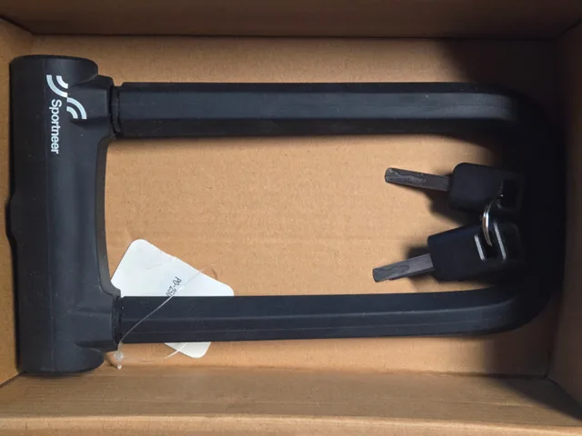 Sportneer Heavy-Duty U-Lock Bike Lock with 5ft Cable image indicator(8)